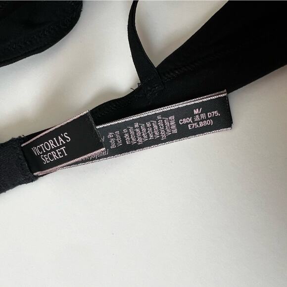 Victoria’s Secret Body by Victoria High Neck Lace Mesh Bralette Black Medium - Picture 4 of 10